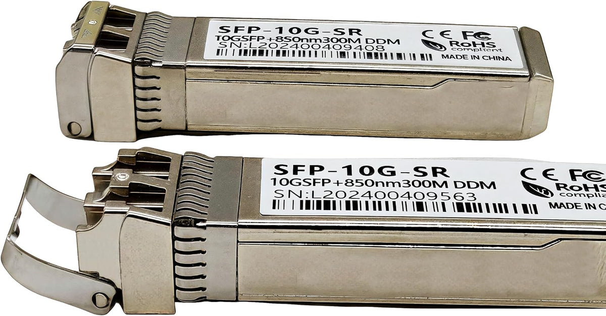 10G SFP+ Transceiver Module, 850nm Multimode, LC Connector, 300M Range,SFP Multi-Mode LC Module, SFP-10GB-SR,Compatible with Meraki,Ubiquiti,Cisco,Mikrotik,Netgear,D-Link and More (1)