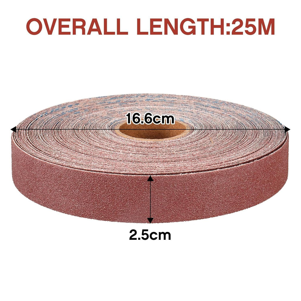 Emery Cloth Roll 80 Grit, 1 Inch x 82 Feet Heavy Duty Sandpaper