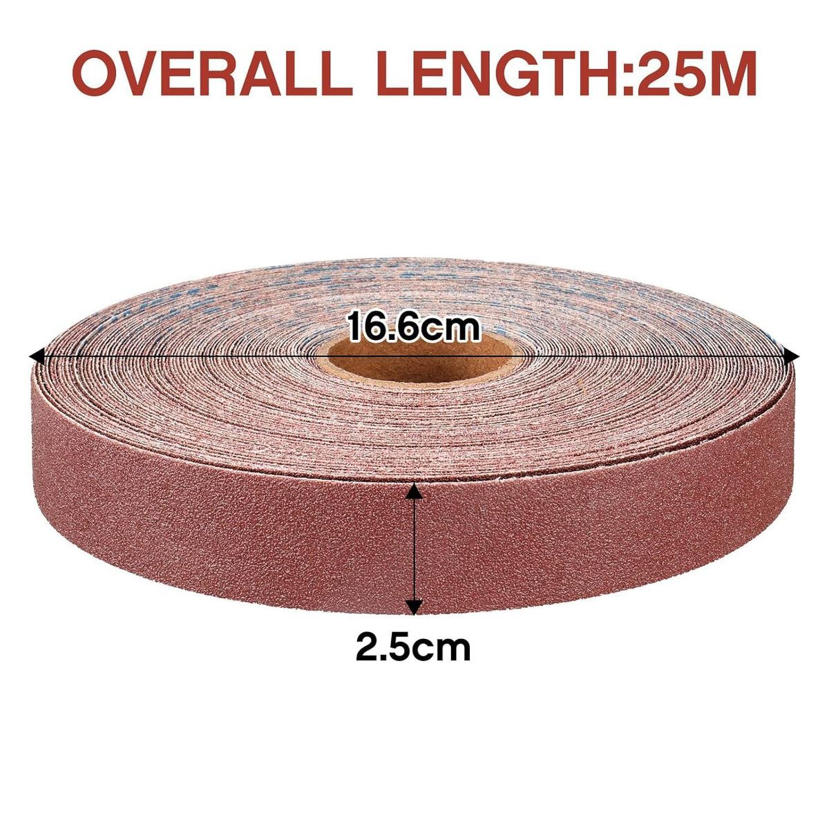 Emery Cloth Roll 80 Grit, 1 Inch x 82 Feet Heavy Duty Sandpaper