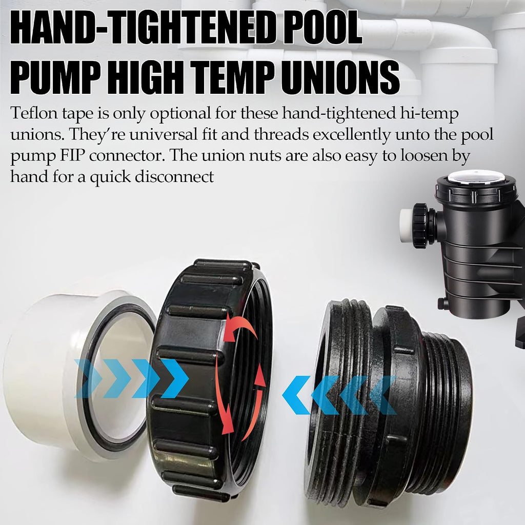 TonGass (4-Pack) 2" MIP x 2" PVC Hi-Temp Unions