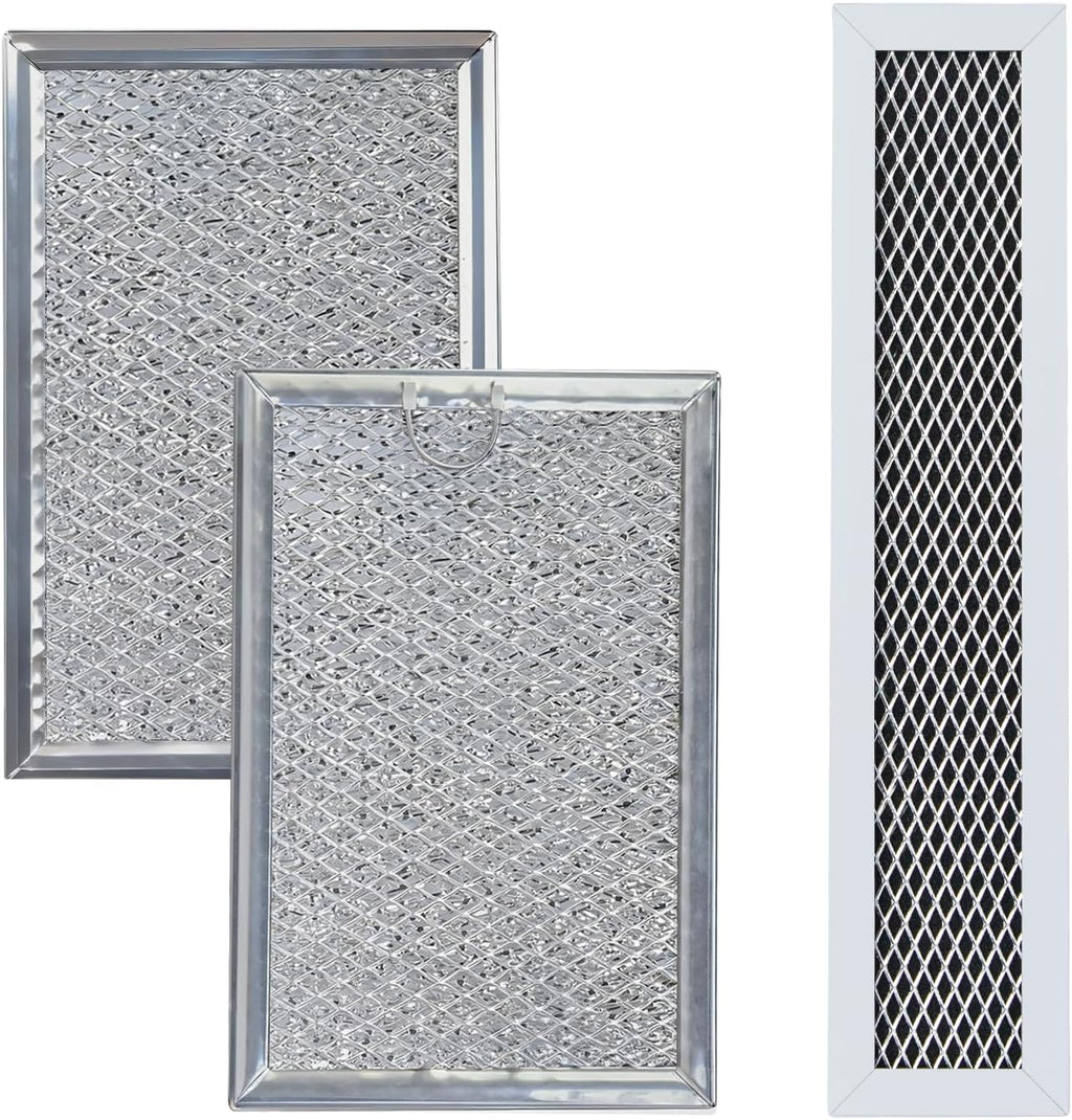 Microwave Filter Compatible with GE JVM3160RF1SS,JVM3160RF2SS, JVM3160RF3SS,JVM3160RF4SS, JVM3160RF5SS,JVM3160RF6SS(Charcoal&Grease Filter Set)-OEM Quality