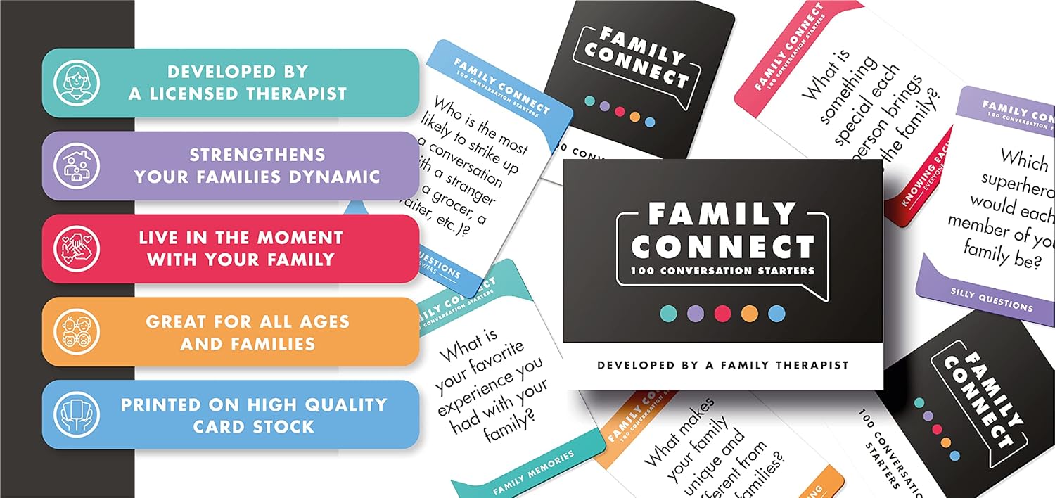 100 Conversation Cards for Kids - Engaging Questions & Conversation Starters - Family Card Games to Strengthen