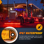 2.5" Oval Side Marker Light 10PCS Amber 2 Diode LED Fender Lights