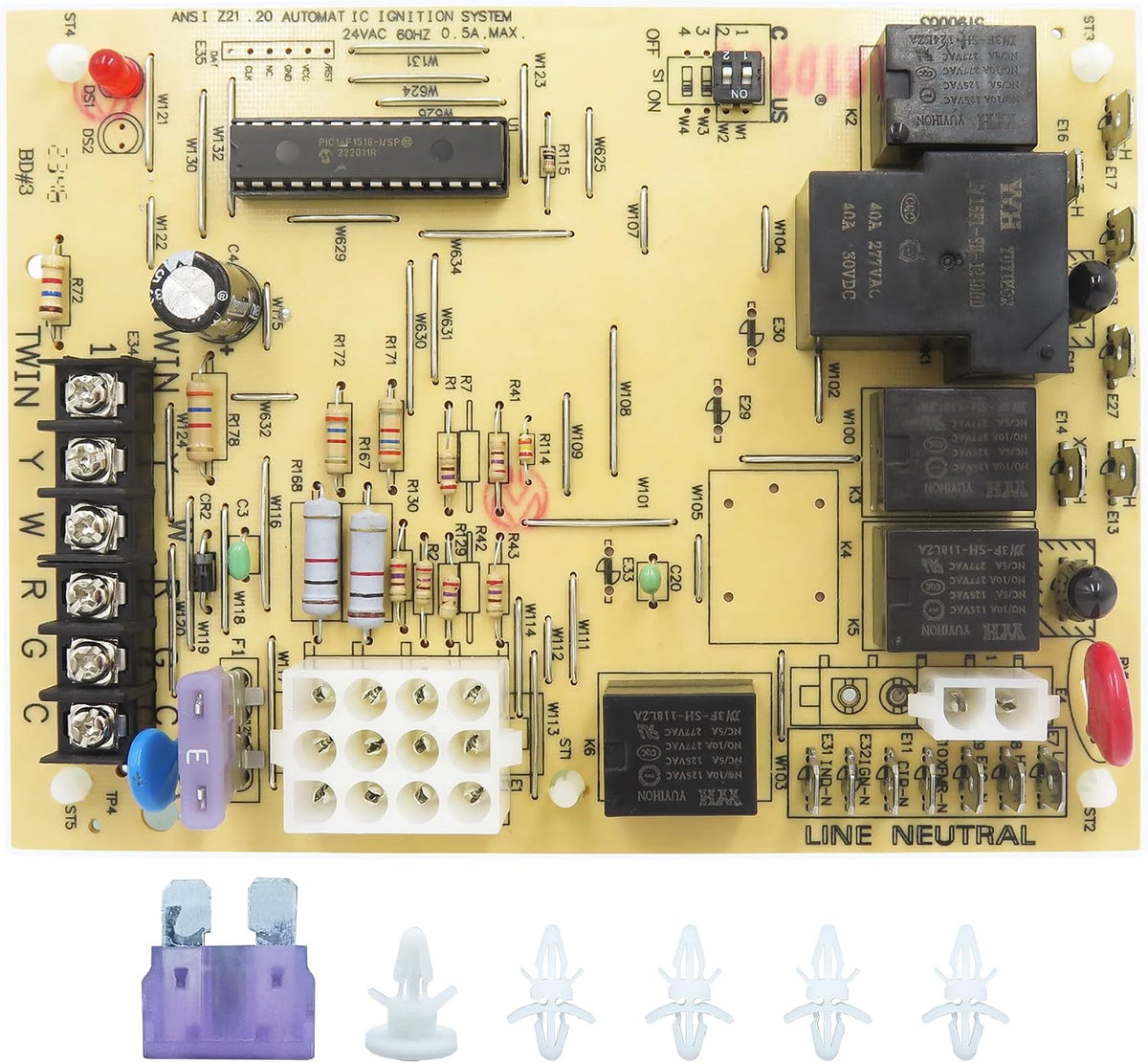 Furnace Control Board 50A55-743,Replacement for Amana/Goodman Furnace Control Circuit Board 0130F00005S B18099-26 B1809926S