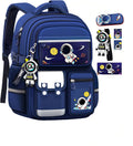 Kids Backpack for Kids, Lightweight Waterproof Blue Backpack for School, Astronaut-themed Kindergarten Elementary