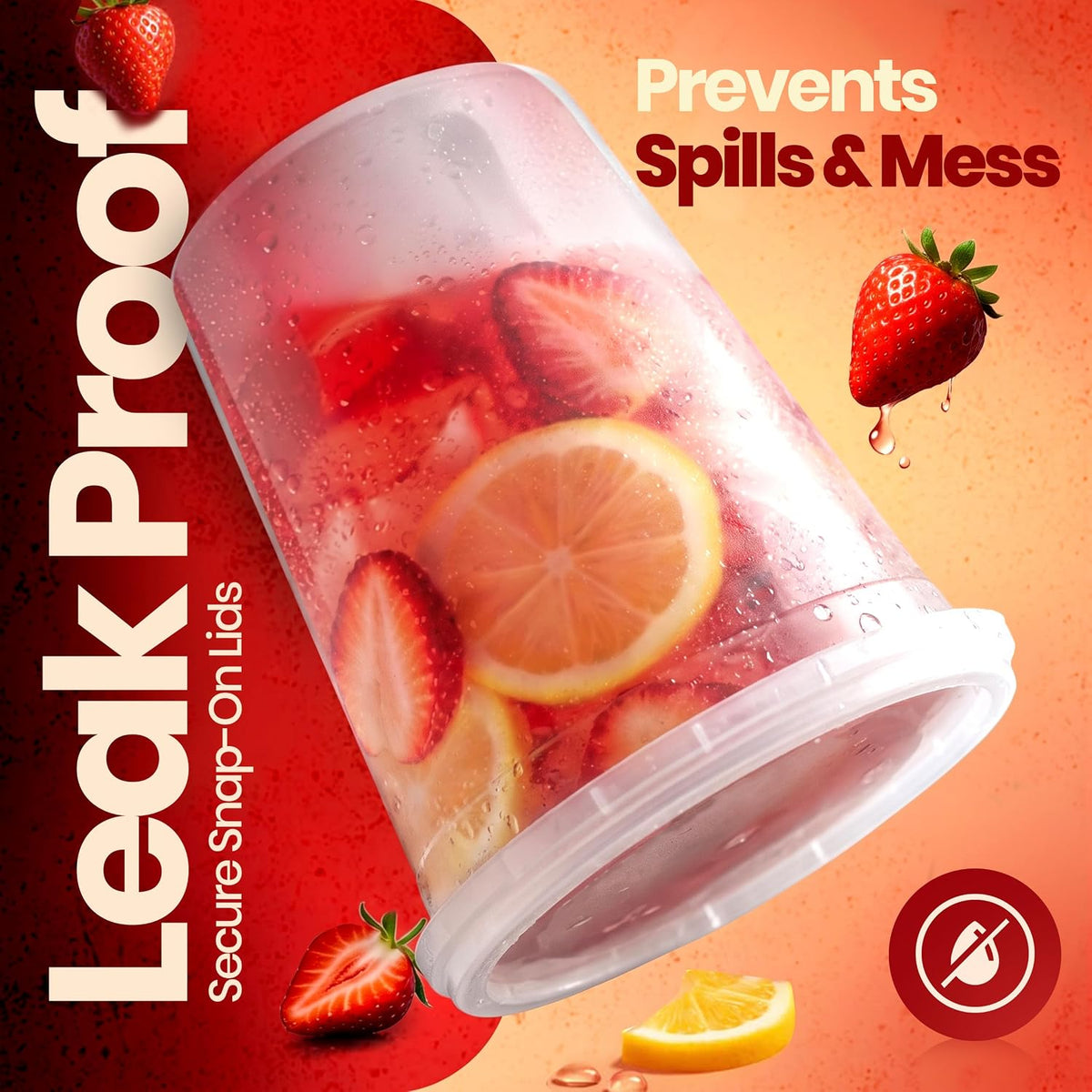 Deli Containers with Lids 32 Oz, 16 Oz & 8 Oz, 60 Pack, Clear