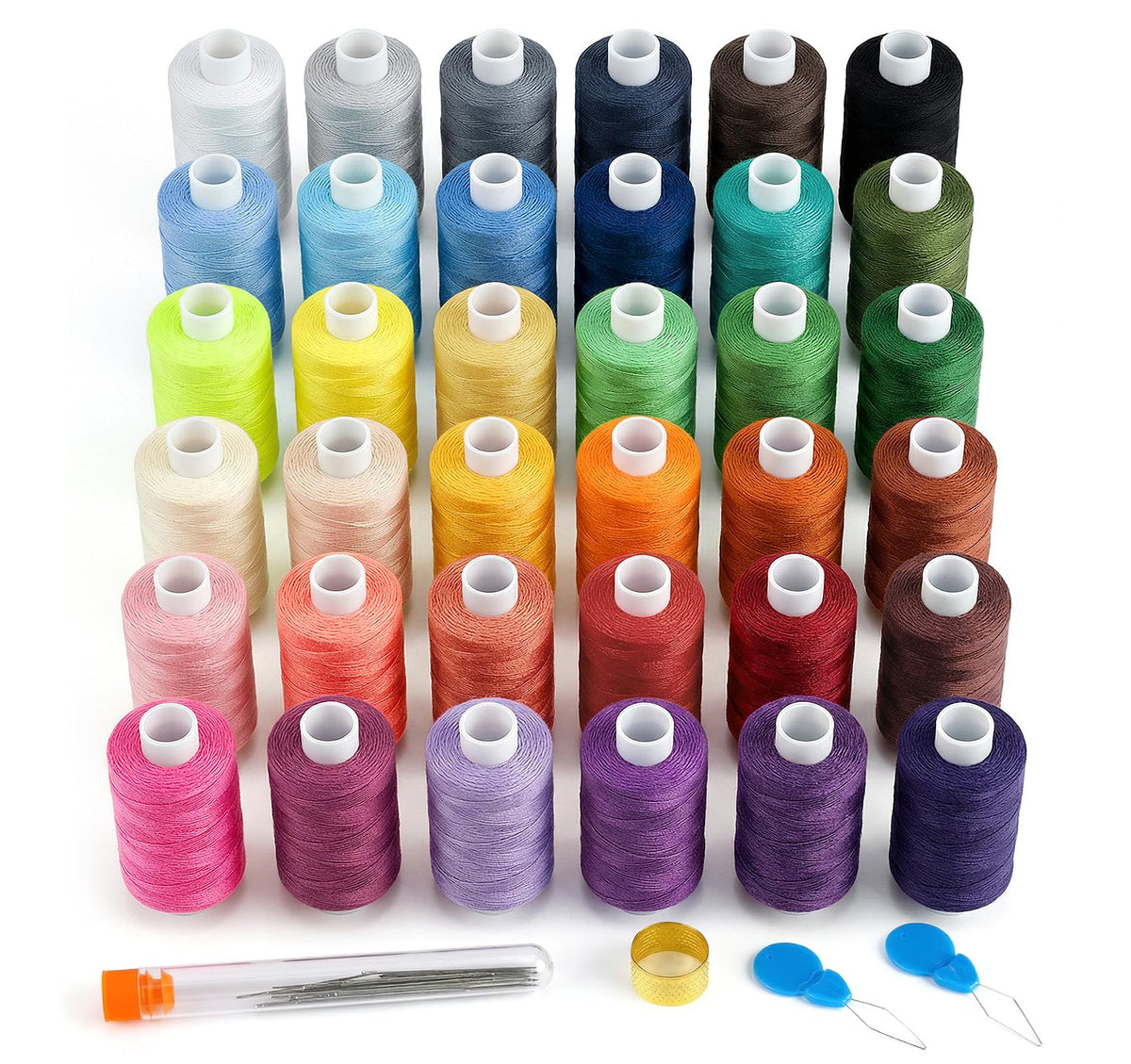 36 Colors 600 Yards Thread for Sewing, Polyester All Purpose Thread