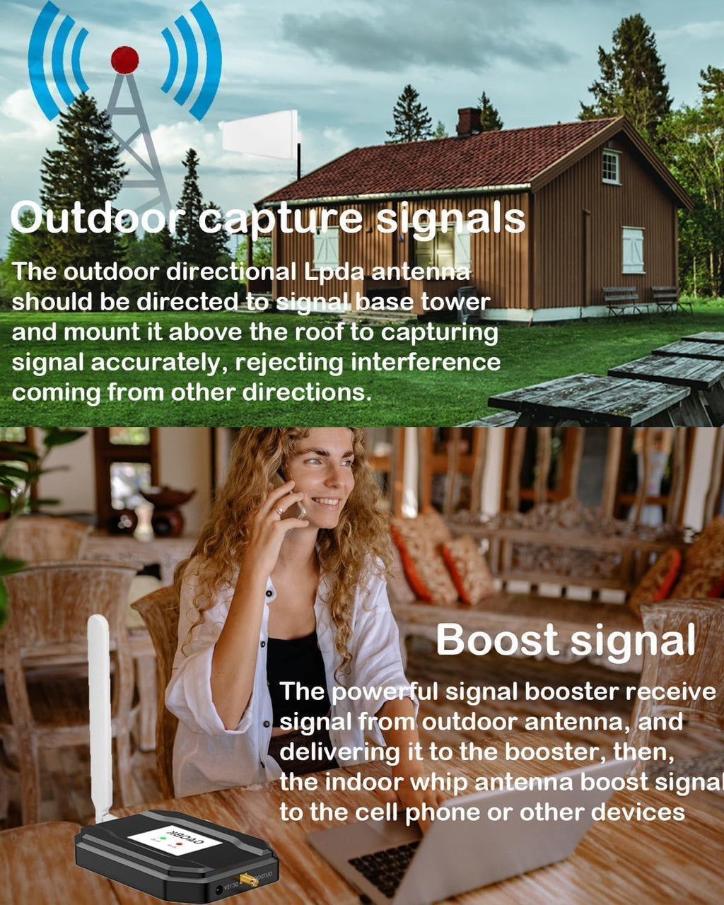 2025 Latest AT&T Signal Booster AT&T Cell Phone Signal Booster T Mobile Cell Booster for 5G 4G LTE on Band 12/17 AT T