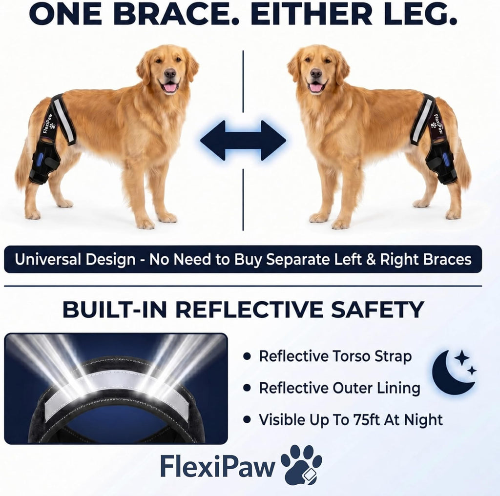 Dog Knee Brace for Torn ACL and CCL, Rear Hind Leg Brace for Dogs, Back Leg Support for Cruciate Ligament Tears, Cold