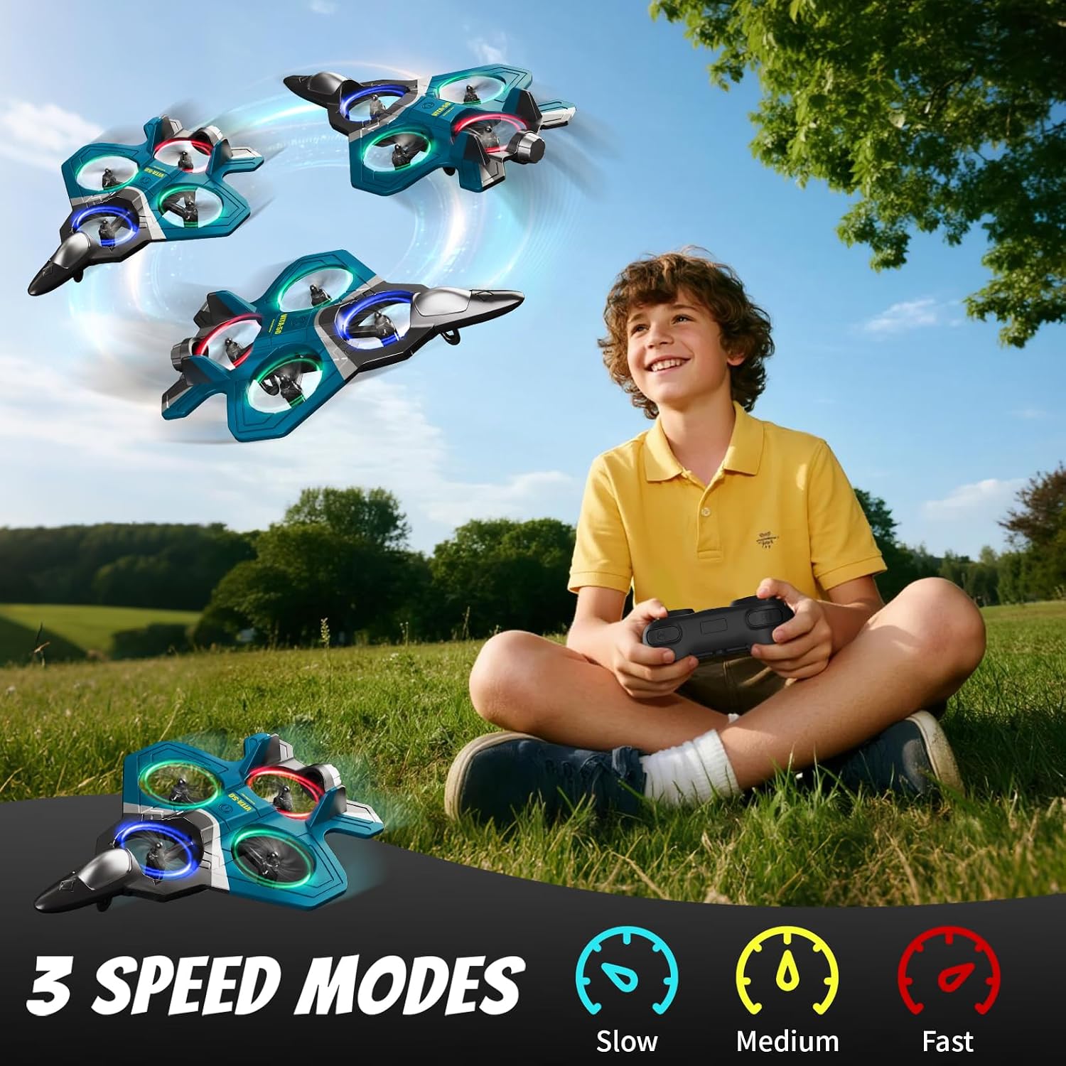 Foam RC Plane for Adults Kids, Remote Control Airplane Toys for Boys Kids Adults Beginners, RC Planes Fighter Jet