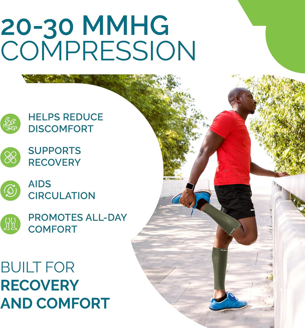 Calf Compression Sleeves for Men and Women - Leg Compression Sleeve - Footless Compression Socks for runners