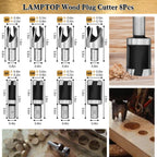 LAMPTOP 47 Pcs Woodworking Tools and Accessories Countersink Drill Bit Set