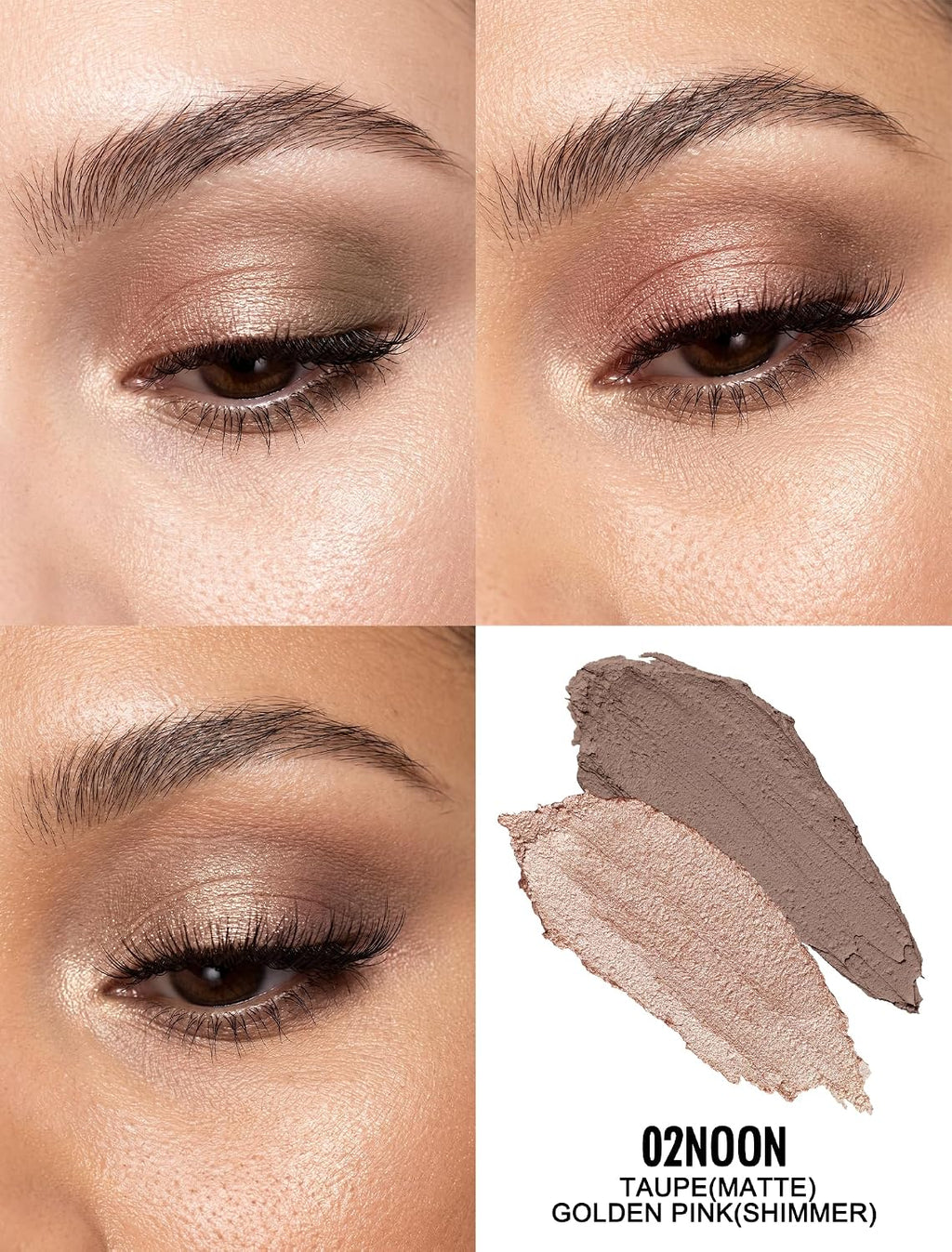 Dual-Ended Cream Eyeshadow Stick Matte & Shimmer 02 noon