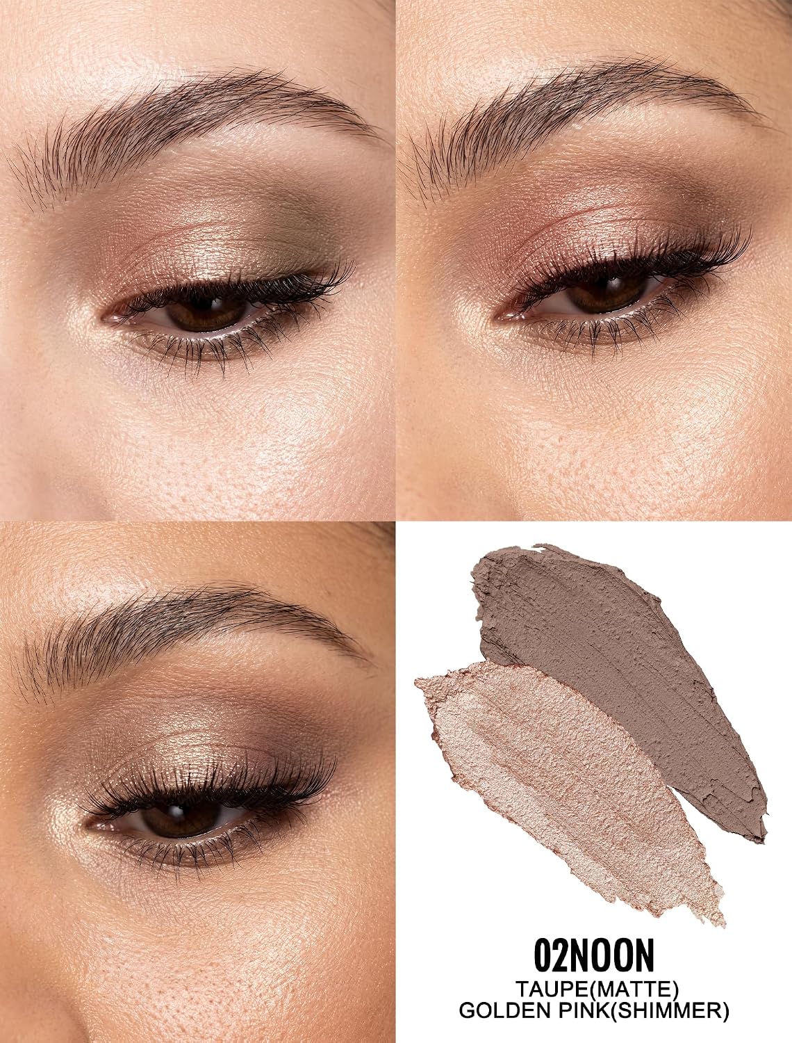 Dual-Ended Cream Eyeshadow Stick Matte & Shimmer 02 noon