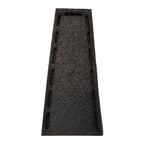 2 Pack Premium Rubber Downspout Splash Block, Rain Guard, Stone Textured Drain Extender (Black)