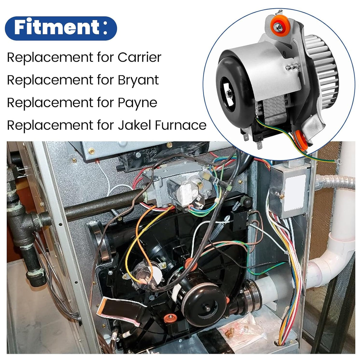 J238-112-11202 Draft Inducer Motor Kit Fits for Carrier 115V 1.4FLA 60Hz