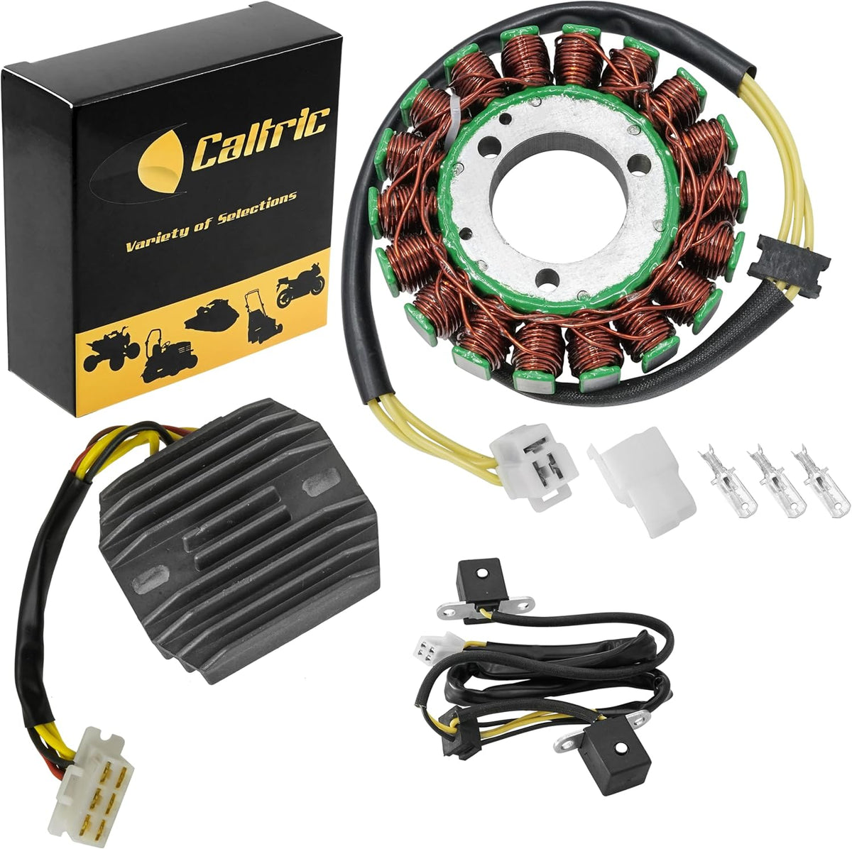 Caltric Stator and Regulator Rectifier Compatible With Kawasaki En500 Vulcan 500 Ltd 1996-2009