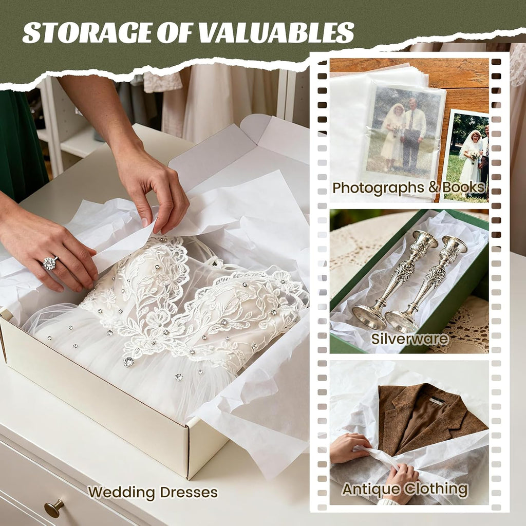 30"x40" White Tissue Paper for Gift Bags, 32 Sheets Acid Free Tissue Paper