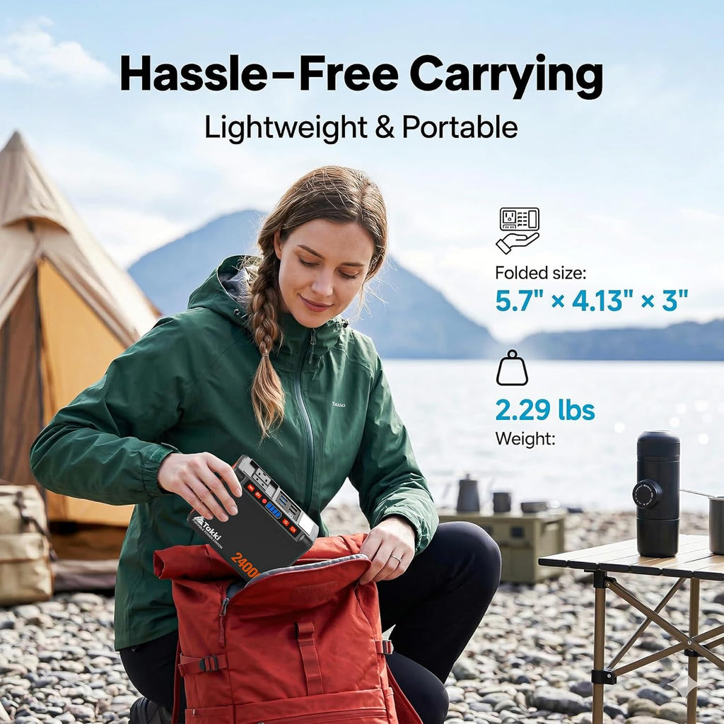 88.8Wh Portable Power Station Peak 120W Lithium Battery Small Generator Power Bank with 110V AC Outlet Battery Backup