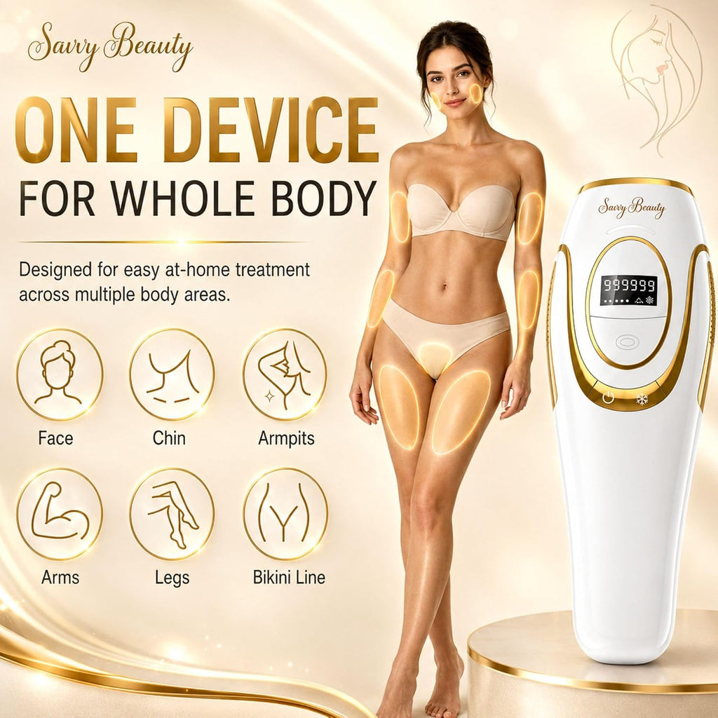 IPL Hair Removal Device for At Home Use - Permanent Hair Reduction for Women and Men with Dynamic Cooling Function