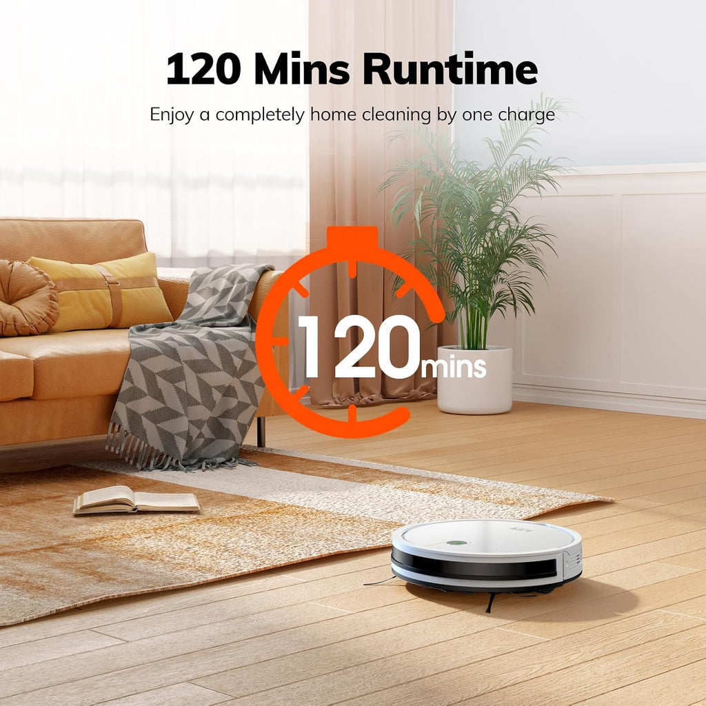 V2 Robot Vacuum Cleaner, Tangle-Free Suction | 120 Mins Runtime, Slim, Self-Charging Robotic Vacuum Cleaner, Ideal
