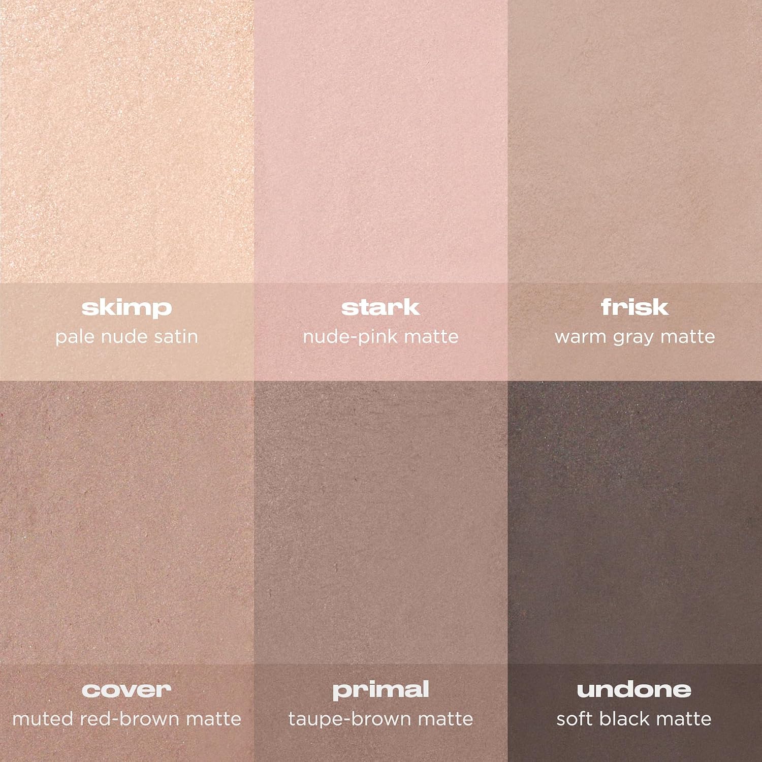 Naked2 Basics Matte Eyeshadow Palette - 6 Cool Neutral Shadows | Contouring Neutral Eyeshadow Palette for Natural +