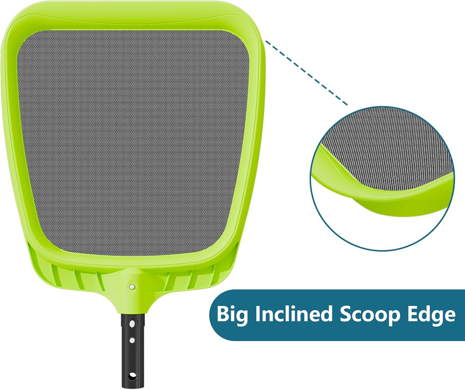 Pool Skimmer Net - Professional Heavy Duty Reinforced Frame Nylon Flat Leaf Rake Net,for Spa Pond Swimming Pool
