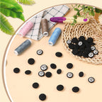 40 Pcs Black Fabric Buttons Tuxedo Various Sizes, Suitable Button