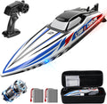 16" Brushless RC Boat for Adults, 35+ KPH, Self-Righting, 2 Batteries | 3S Power, Capsize Recovery, Carrying Case