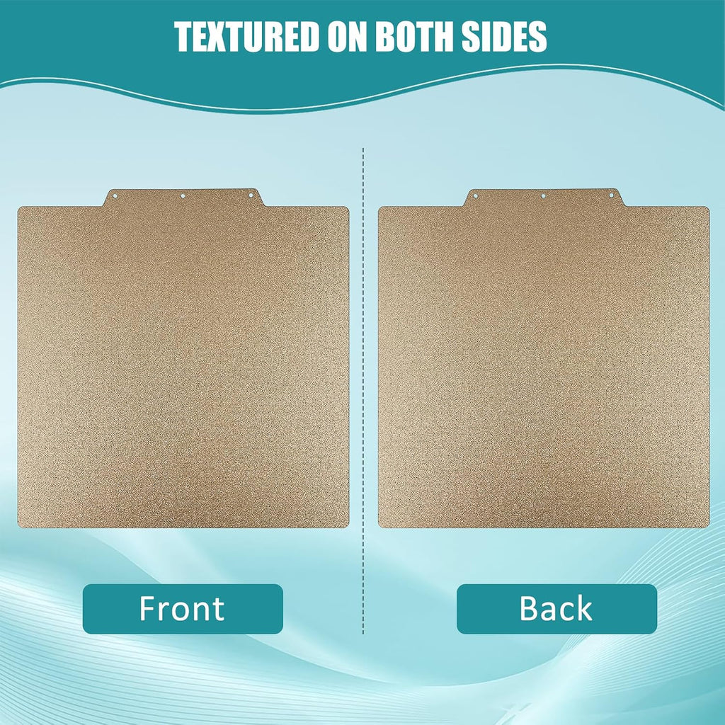 Double Sided AD5M Textured PEI Build Plate, 235 * 235mm | Flexible PEI Spring Steel Sheet, 3D Print Bed Removable