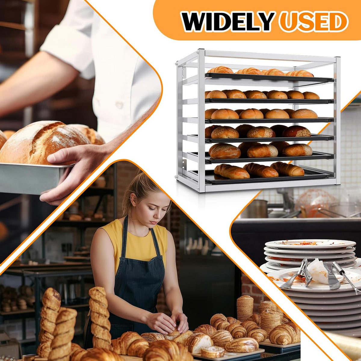 1 Pcs 6 Tier Wall Mounted Sheet Pan Rack