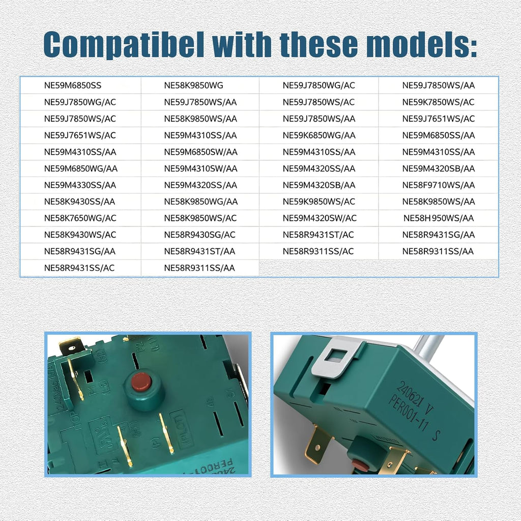 DG44-01005B DG44-01005A Fits For Samsung Dual Infinite NE59M6850SS NE58K9850WG Range Oven Surface CKD01005BX Element Control For Stove Infinite Switch Replaces DG44-01005A CKD01005BX