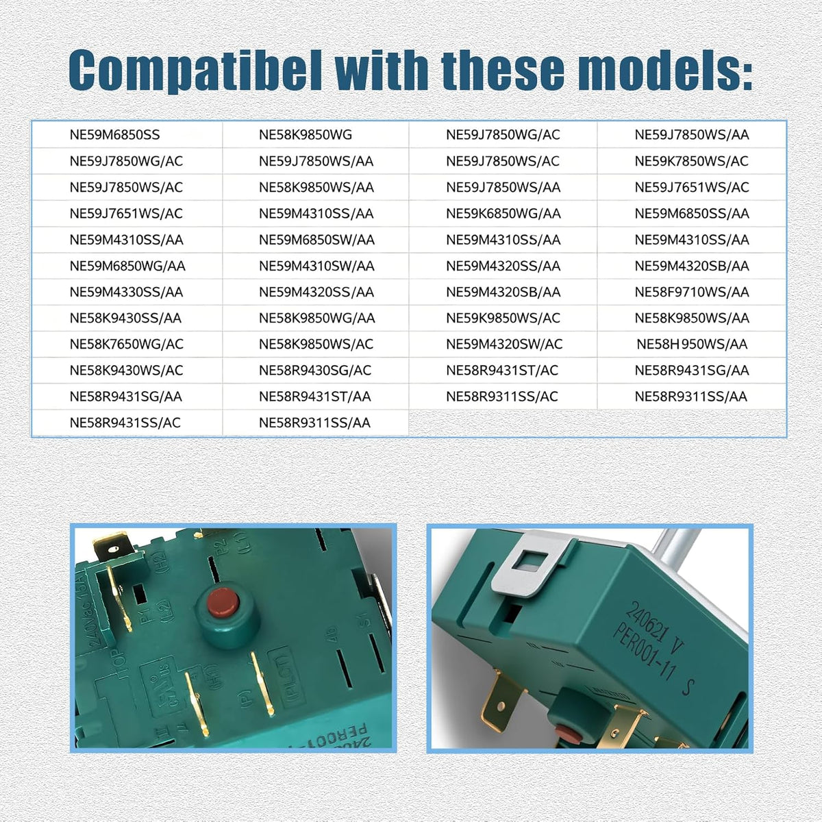 DG44-01005B DG44-01005A Fits For Samsung Dual Infinite NE59M6850SS NE58K9850WG Range Oven Surface CKD01005BX Element Control For Stove Infinite Switch Replaces DG44-01005A CKD01005BX