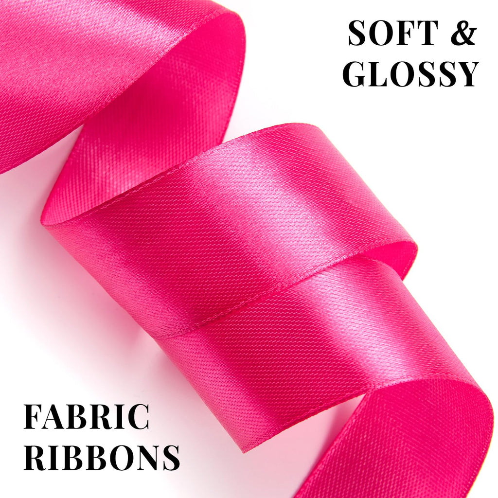 Hot Pink Satin Ribbon 1 Inch x 100 Yards