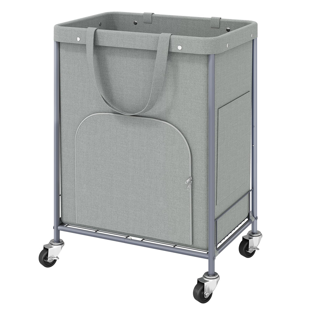 170L Large Laundry Basket with Wheels, Rolling Laundry Hamper Easy Access Clothing Minimizes Bending, Laundry Cart