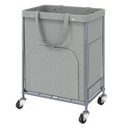 170L Large Laundry Basket with Wheels, Rolling Laundry Hamper Easy Access Clothing Minimizes Bending, Laundry Cart