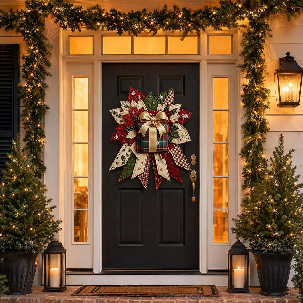 Christmas Quilted Door Hanger DIY Sewing Kit Handmade Patchwork Decor