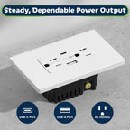 TOPGREENER 4.2A USB Outlet, 15 Amp Wall Outlet with USB Ports, 10 Pack