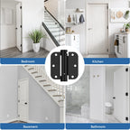 3.5 Inch Self Closing Door Hinges, 5/8" Radius Corners Spring Loaded Hings