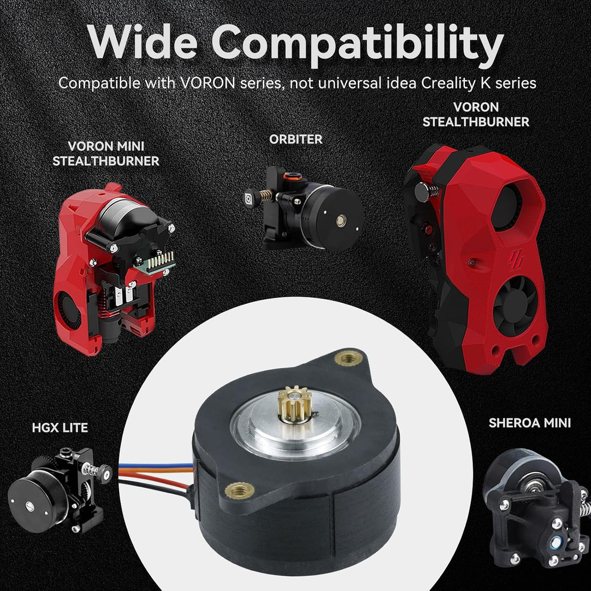 HighTemperature 180° Motors Upgraded NEMA 14 36mm Pancake Motor,3D Printer 10Teeth Extruder Circular Stepper Motors, for Voron 2.4 0.1 0.2 Sherpa Mini Ender 3 V2 Pro, BLV, CR10 3D Printer