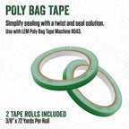 Products Poly Bag Tape, 72 Yards Per Roll, 2 Count