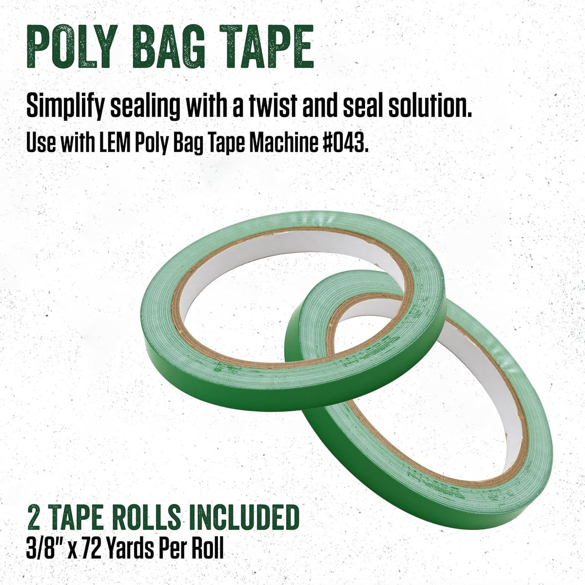 Products Poly Bag Tape, 72 Yards Per Roll, 2 Count