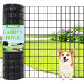 Black PVC Coated Welded Wire Fencing,2"x4" 14 Gauge,48inch H x 100ft L Garden Wire Fence Roll,2/3/4/5/6ft Tall x