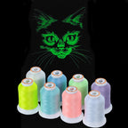 8 Colors Glow in the Dark Embroidery Machine Thread Kit