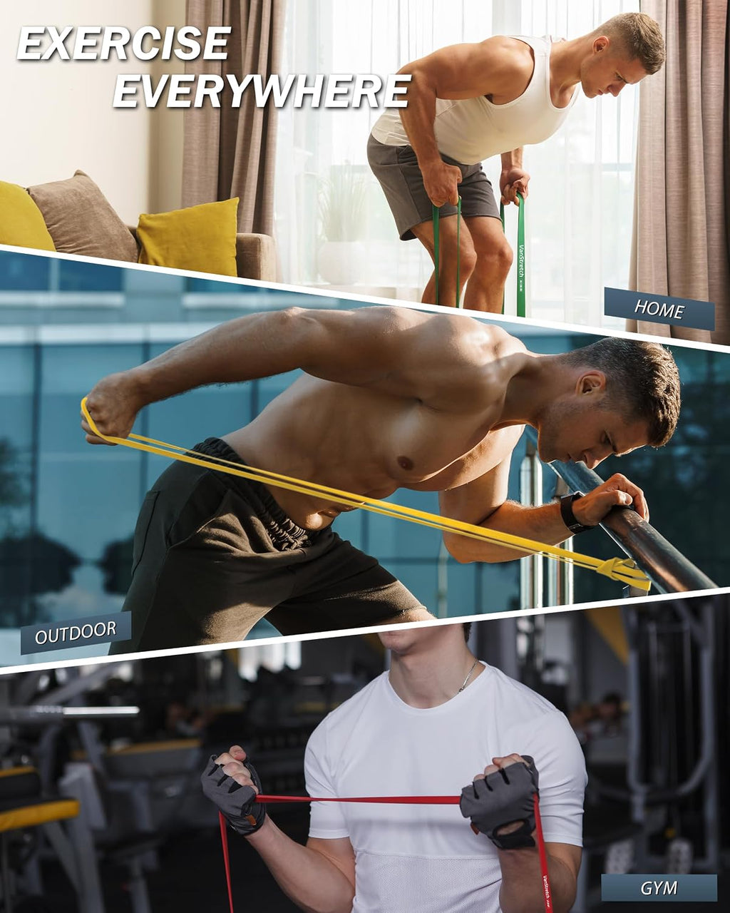 Resistance Bands for Working Out,5-Level Elastic Pull Up Assistance Bands Set for Men & Women,Exercise Bands for Home