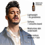 Clean & Fresh Beard Serum, Hydrating, Non-Comedogenic, Natural, Non-Greasy Finish, Light Citrus Mint Scent