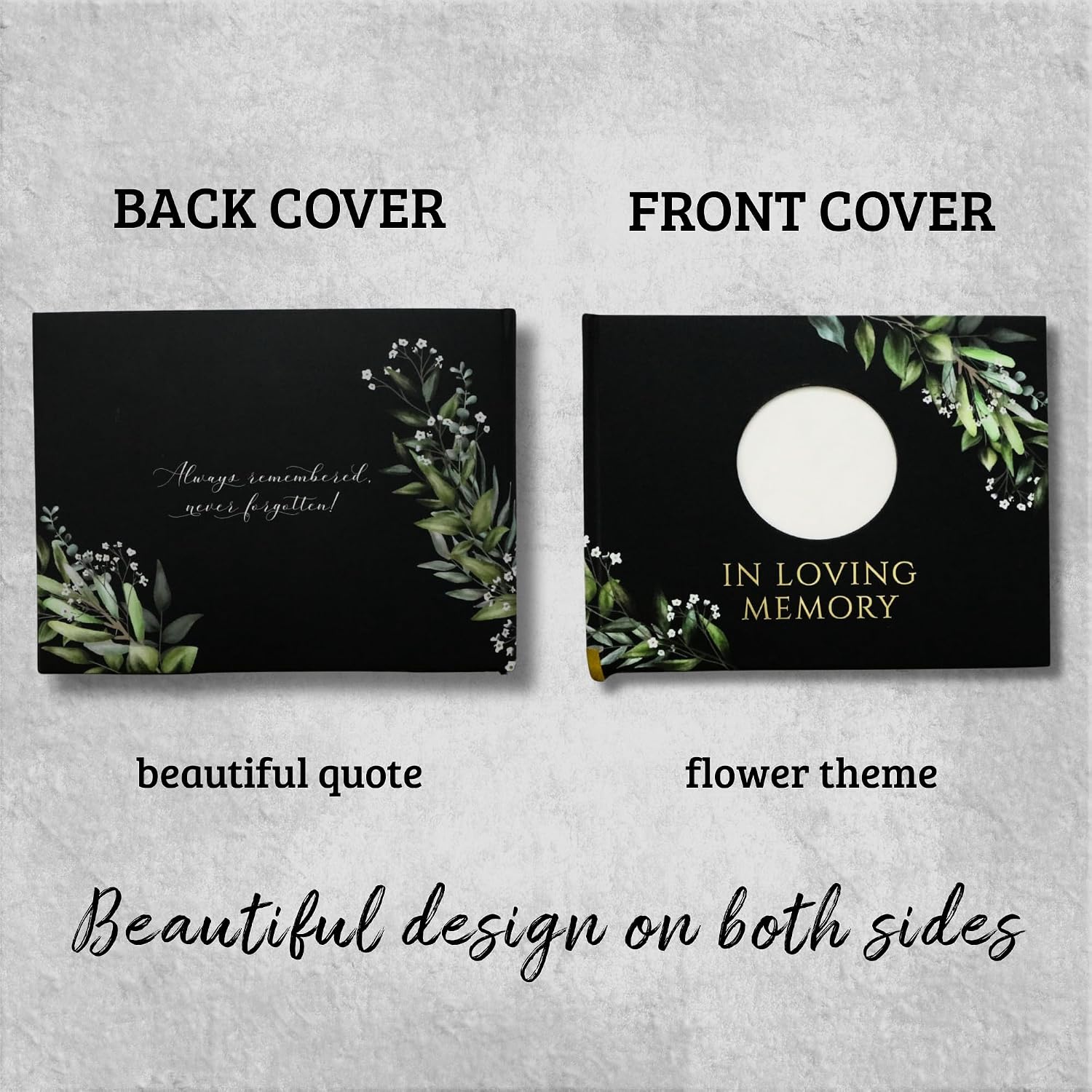 All-in-One Funeral Guest Book Set – Memorial Guestbook, Funeral Register Book, Celebration of Life Guest Book