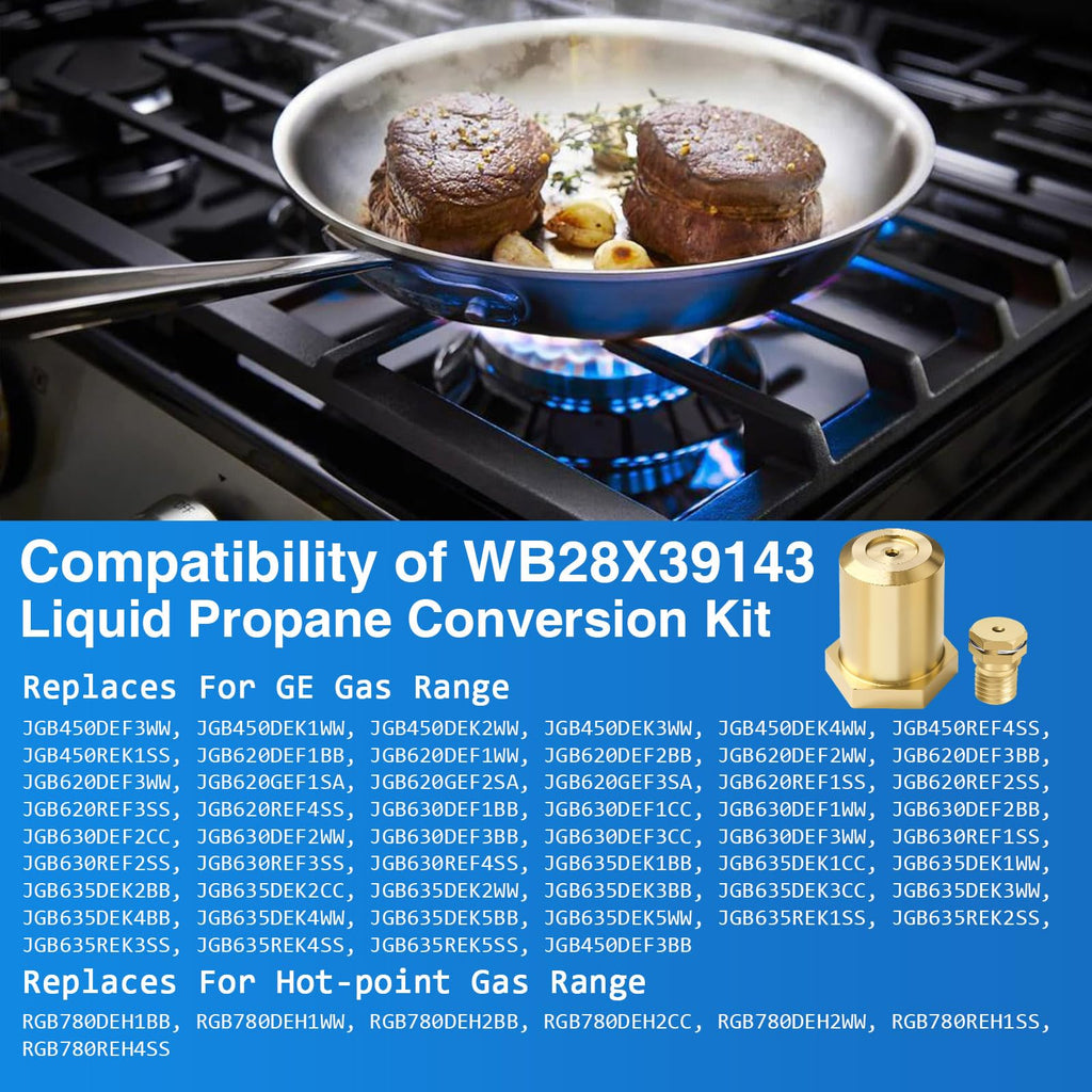 6PCS Orifices Range LP Conversion Kit WB28X39143 Replaces for GE Gas Range