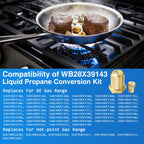 6PCS Orifices Range LP Conversion Kit WB28X39143 Replaces for GE Gas Range