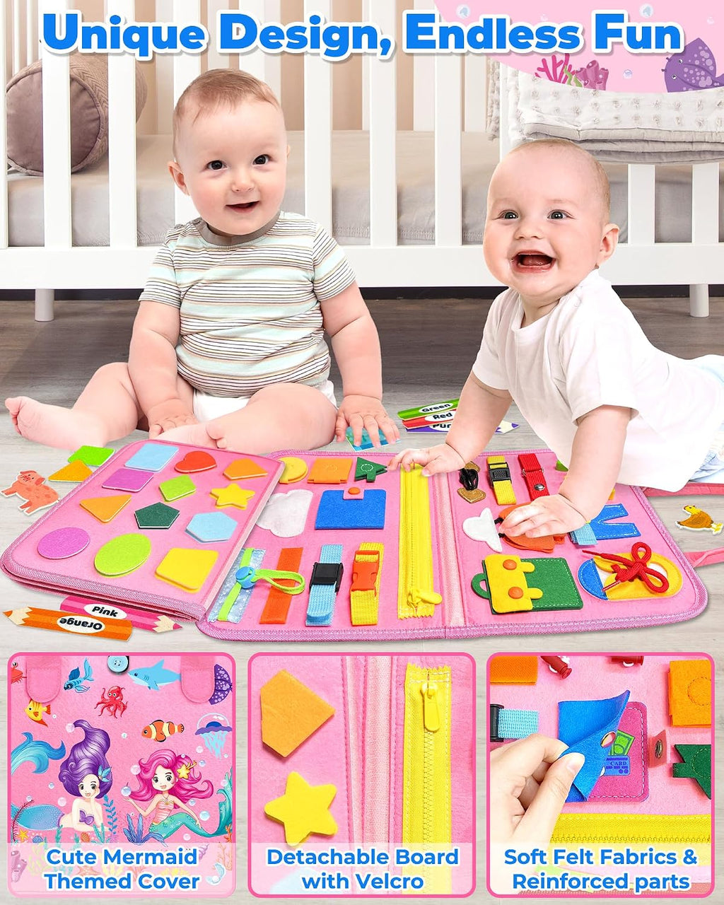 Busy Board Montessori Toys for Toddler Boy Birthday Gifts Busy Book | Sensory Toys, Airplane Car Travel Toy, Learning